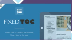 Fixed TOC Table of Contents for WordPress