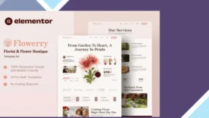 Flowerry - Florist and Flower Boutique Elementor Template Kit