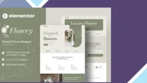 Flowry - Florist and Flower Boutique Elementor Template Kit