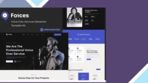 Foices - Voice Over Services Elementor Template Kit
