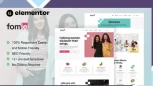 Fomie - Business Woman Elementor Template Kit