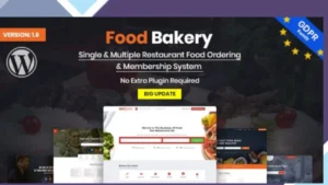 FoodBakery Delivery Restaurant Directory WordPress Theme