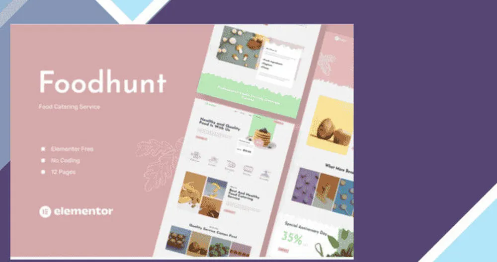Foodhunt - Food Catering Service Elementor Template Kit