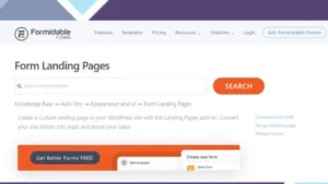 Formidable Landing Pages