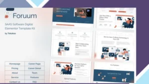 Foruum - SaaS and Software Startup Elementor Template Kit