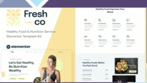 Freshco - Healthy Food and Nutrition Service Elementor Template Kit