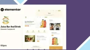 Fruju - Juice Bar and Drink Brand Elementor Template Kit