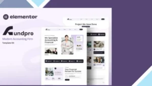 Fundpro - Modern Accounting Firm Elementor Template Kit