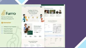 Furro - Pet Care and Veterinary Elementor Template Kit