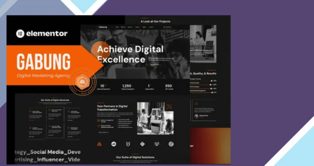 Gabung - Digital Marketing Agency Elementor Template Kit