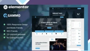 Gammo - Esports Team and Gaming Elementor Pro Template Kit