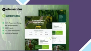 GardenGlow - Gardening and Landscape Elementor Pro Template Kit