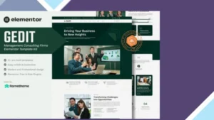Gedit - Management Consulting Firms Elementor Template Kit