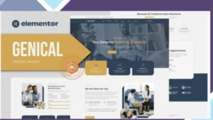 Genical - Mental Health and Therapy Elementor Template Kit