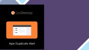 GeoDirectory Ajax Duplicate Alert
