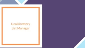 GeoDirectory List Manager