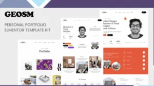 Geosm - Personal Portfolio Elementor Template Kits