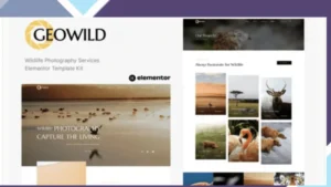 Geowild - Wildlife Photography Services Elementor Template Kit
