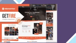Getfire - Firefighter Department Elementor Template Kit