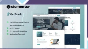 GetTrade - Trading and Investment Elementor Template Kit