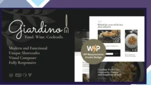 Giardino - An Italian Restaurant and Cafe WordPress Theme