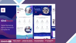Give Boost - Digital Marketing Agency Elementor Template Kit