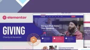 Giving - Charity and Donation Elementor Template Kit