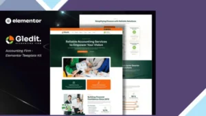 Gledit - Accounting Firm Elementor Template Kit
