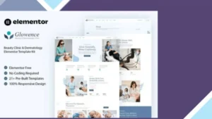 Glowence - Beauty Clinic and Dermatology Elementor Template Kit