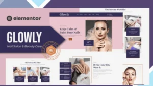 Glowly - Nail Salon and Beauty Care Elementor Template Kit