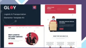 Gloy - Logistic and Transportation Delivery Elementor Template Kit