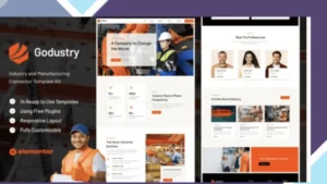 Godustry - Industry and Manufacturing Elementor Template Kit