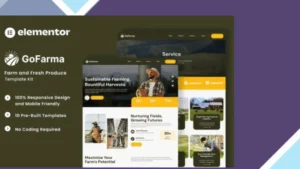 Gofarma - Farm and Fresh Produce Elementor Template Kit