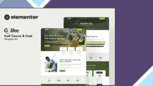 Golfee - Golf Course and Club Elementor Template Kit