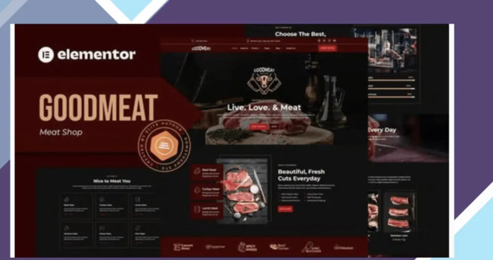 Goodmeat - Meat Shop and Butcher Elementor Template Kit