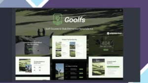 Goolfs - Golf Course and Club Elementor Template Kit