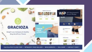 Gracioza - Weight Loss Company and Healthy Blog WordPress Theme