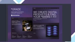 Grade - Creative Agency and Portfolios Elementor Template Kit