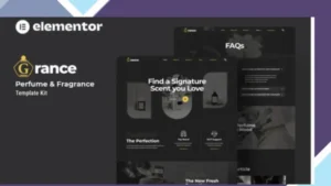 Grance - Perfume and Fragrance Elementor Template Kit