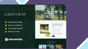 GreenWay - Golf Club and Course Elementor Template Kit