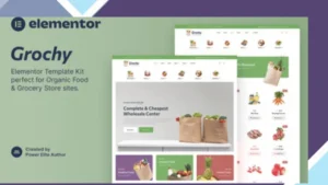 Grochy - Organic Food and Grocery Store Elementor Template Kit