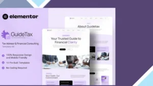 GuideTax - Tax Advisor and Financial Colsulting Elementor Template Kit