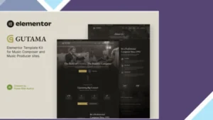 Gutama - Music Composer and Producer Elementor Template Kit