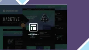 Hacktive - Cyber Security Service Elementor Template Kit