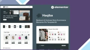 Haqiba - Backpack and Suitcase Store Ecommerce Elementor Pro Template Kit