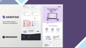 Hashtag - Social Media Agency Elementor Template Kit