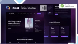 Hecxa - Creative Design Agency Elementor Template Kit