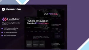 Hexcyber - IT Cyber Security Elementor Template Kit