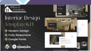 Hillcrest - Interior Design Elementor Template Kit