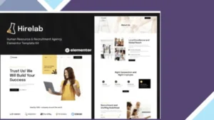 Hirelab - Human Resource and Recruitment Agency Elementor Template Kit
